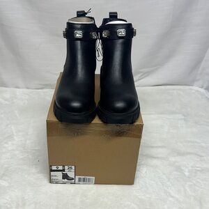 Stylish Black Ankle Boots with Gem Details